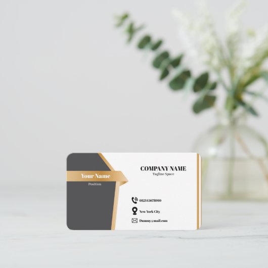 Benutzerdefinierte Premium Elegante Business Card Visitenkarte (Stehend Vorderseite)