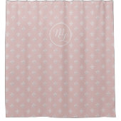 Benutzerdefinierte Preppy rosa Fleur de Lis Duschvorhang (Vorderseite)