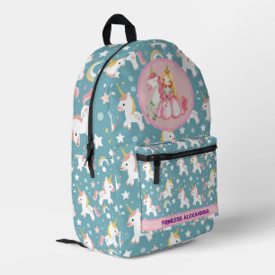 Benutzerdefinierte Prinzessin Unicorn Bedruckter Rucksack