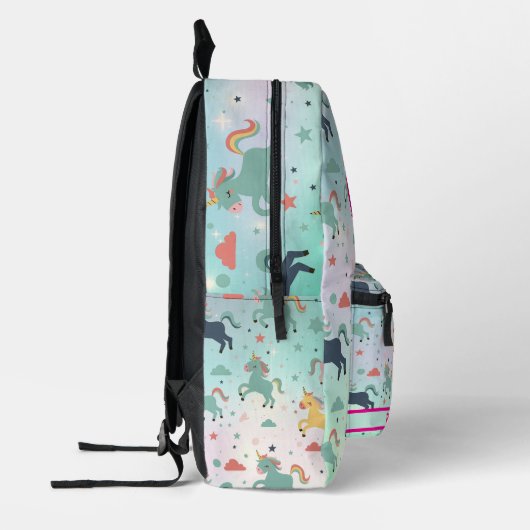 Benutzerdefinierte Prinzessin Unicorn Bedruckter Rucksack (Links)