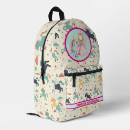 Benutzerdefinierte Prinzessin Unicorn Bedruckter Rucksack