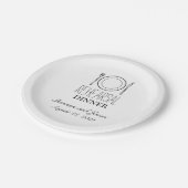 Benutzerdefinierte Probedinner-Party-Papierteller Pappteller (Schrägansicht)