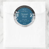 Benutzerdefinierte Produktkennzeichnungen Ocean Bl Runder Aufkleber (Tasche)