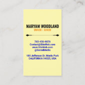 Benutzerdefinierte professionelle rosa Slogans und Visitenkarte (Rückseite)