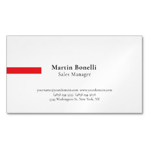 Benutzerdefinierte professionelle schlichte Schwar Magnetische Visitenkarte