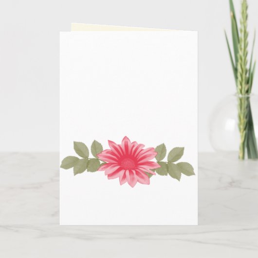 Benutzerdefinierte Programmkarte für rosa Blume Programm (Rückseite)