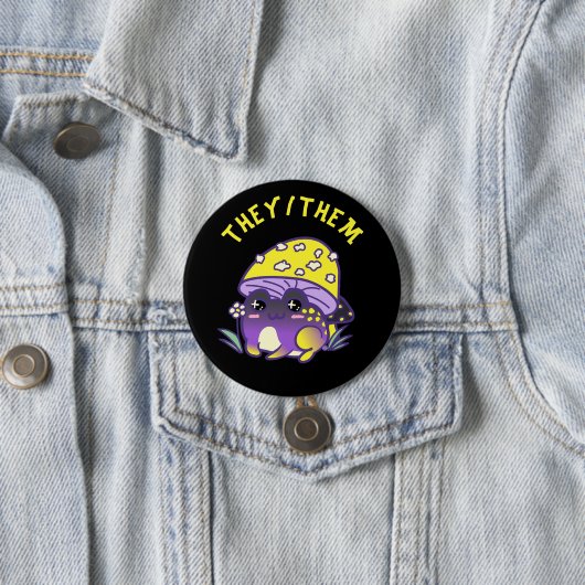 Benutzerdefinierte Pronomen | Nicht binärer Frosch Button (Beispiel)