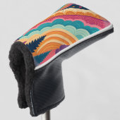 Benutzerdefinierte psychedelische Putter-Golfkopfa Golf Headcover (3/4 Vorderseite)