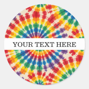 Benutzerdefinierte psychedelische Tie Dye   Groovy Runder Aufkleber