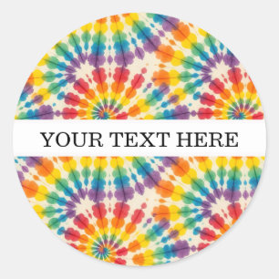 Benutzerdefinierte psychedelische Tie Dye   Groovy Runder Aufkleber
