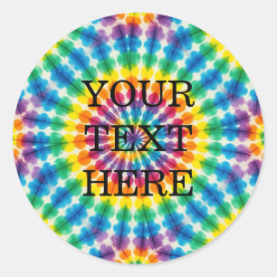 Benutzerdefinierte psychedelische Tie-Dye   Groovy Runder Aufkleber