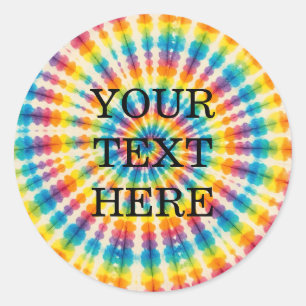 Benutzerdefinierte psychedelische Tie-Dye   Groovy Runder Aufkleber