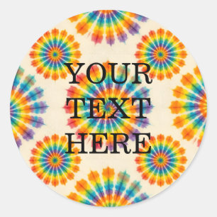 Benutzerdefinierte psychedelische Tie Dye   Groovy Runder Aufkleber