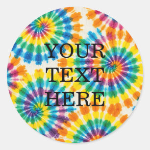 Benutzerdefinierte psychedelische Tie Dye   Groovy Runder Aufkleber