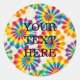 Benutzerdefinierte psychedelische Tie Dye   Groovy Runder Aufkleber