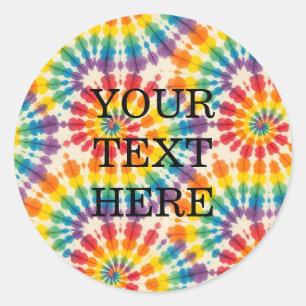 Benutzerdefinierte psychedelische Tie-Dye   Groovy Runder Aufkleber