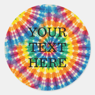 Benutzerdefinierte psychedelische Tie Dye   Groovy Runder Aufkleber
