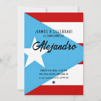 Benutzerdefinierte Puerto Rico Geburtstagseinladun Einladung