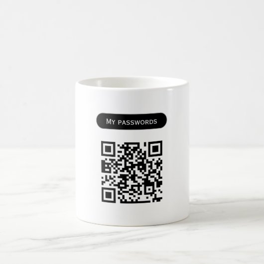Benutzerdefinierte qcode-Kennwörter scannen einfac Kaffeetasse (Mittel)