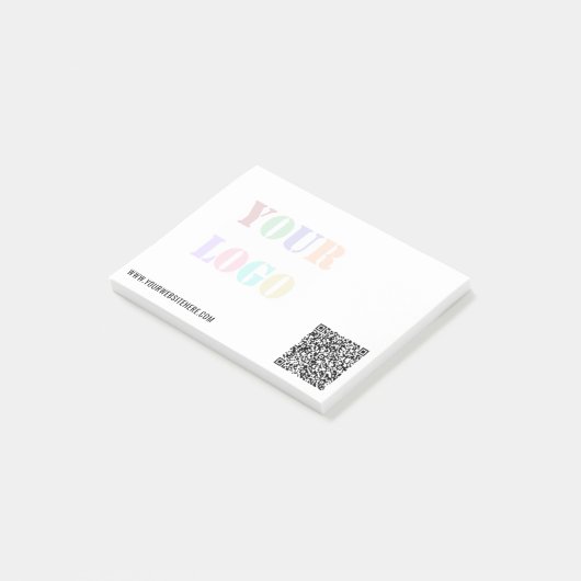 Benutzerdefinierte QR-Code-Branded-Logo-Post-it®-N Post-it Klebezettel (angewinkelt)