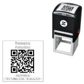 Benutzerdefinierte QR-Code-Briefmarke Permastempel (Beispiel)