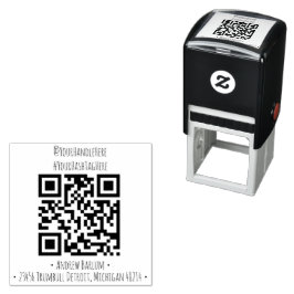 Benutzerdefinierte QR-Code-Briefmarke Permastempel