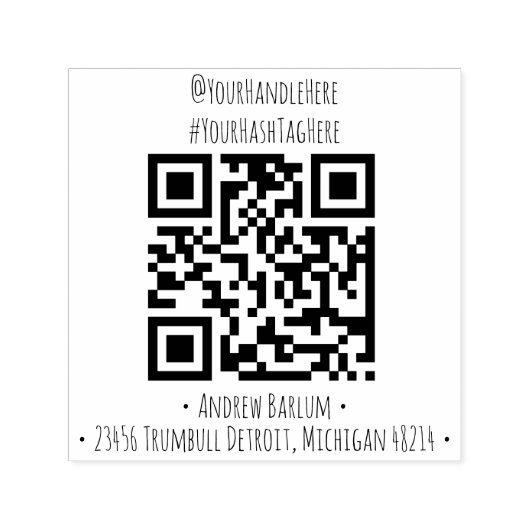 Benutzerdefinierte QR-Code-Briefmarke Permastempel (Design)