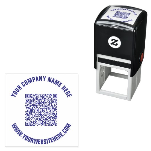 Benutzerdefinierte QR-Code-Briefmarke Permastempel (Beispiel)