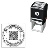 Benutzerdefinierte QR-Code-Briefmarke Permastempel (Beispiel)