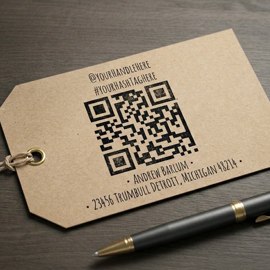 Benutzerdefinierte QR-Code-Briefmarke Permastempel