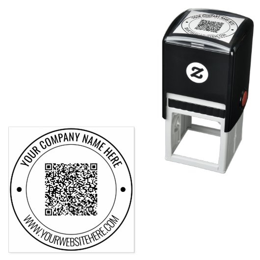 Benutzerdefinierte QR-Code-Briefmarke Permastempel (Beispiel)