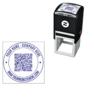 Benutzerdefinierte QR-Code-Briefmarke Permastempel (Beispiel)