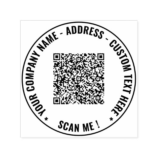 Benutzerdefinierte QR-Code-Briefmarke Permastempel (Design)