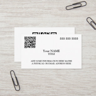 Benutzerdefinierte QR-Code-Führungskraft Visitenkarte