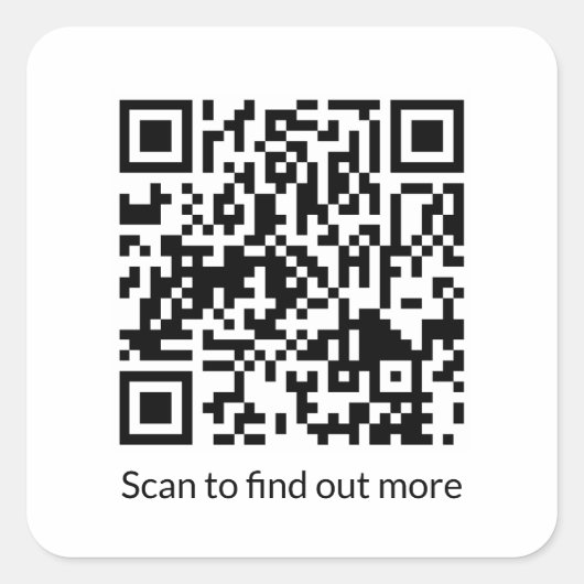 Benutzerdefinierte QR-Code-Generator-URL Quadratis Quadratischer Aufkleber (Vorderseite)