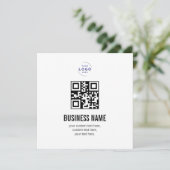 Benutzerdefinierte QR-Code Geschäft Logovorlage Na Einladung (Stehend Vorderseite)