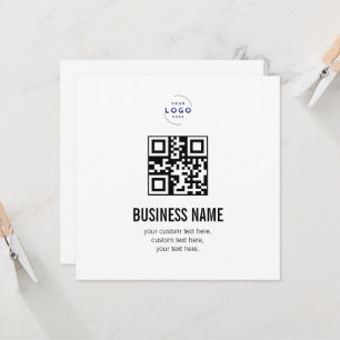 Benutzerdefinierte QR-Code Geschäft Logovorlage Na Einladung
