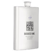 Benutzerdefinierte QR-Code-Geschäftslogo-Name-Vorl Flachmann (Rechts)
