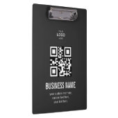Benutzerdefinierte QR-Code-Geschäftslogo-Name-Vorl Klemmbrett (Rechts)