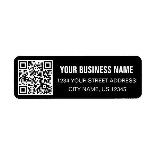 Benutzerdefinierte QR-Code Geschäftsname Schwarze (Vorne)