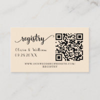 Benutzerdefinierte QR-Code-Hochzeitsregistrierungs