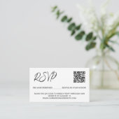 Benutzerdefinierte QR-Code Hochzeitswebsite Reserv Begleitkarte (Stehend Vorderseite)