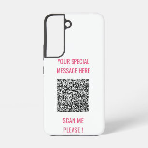 Benutzerdefinierte QR-Code-Info Ihr spezieller Tex Samsung Galaxy Hülle