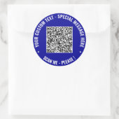Benutzerdefinierte QR-Code-Info und Textaufkleber  Runder Aufkleber (Tasche)