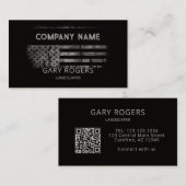 Benutzerdefinierte QR Code Landscaper-Flagge Visitenkarte (Vorne/Hinten)