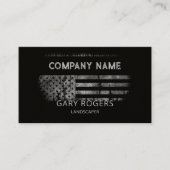 Benutzerdefinierte QR Code Landscaper-Flagge Visitenkarte (Vorderseite)