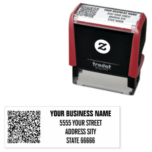 Benutzerdefinierte QR-Code Name-Adresse Selbstfarb Permastempel