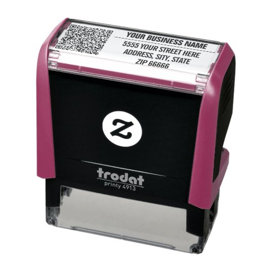 Benutzerdefinierte QR-Code Name-Adresse Selbstfarb Permastempel (Produkt)