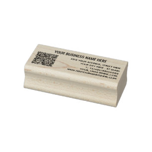 Benutzerdefinierte QR-Code Name Info Adresse Rubbe Gummistempel