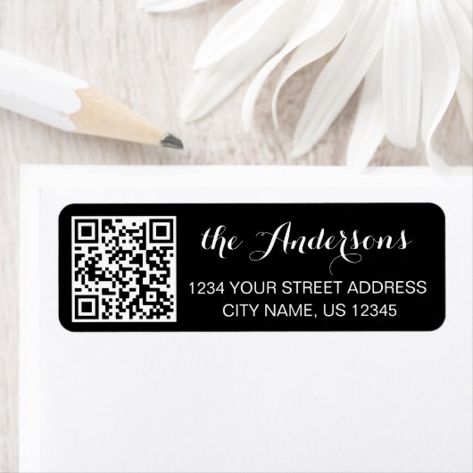 Benutzerdefinierte QR-Code Name Text Schwarz-Rücks (Insitu)